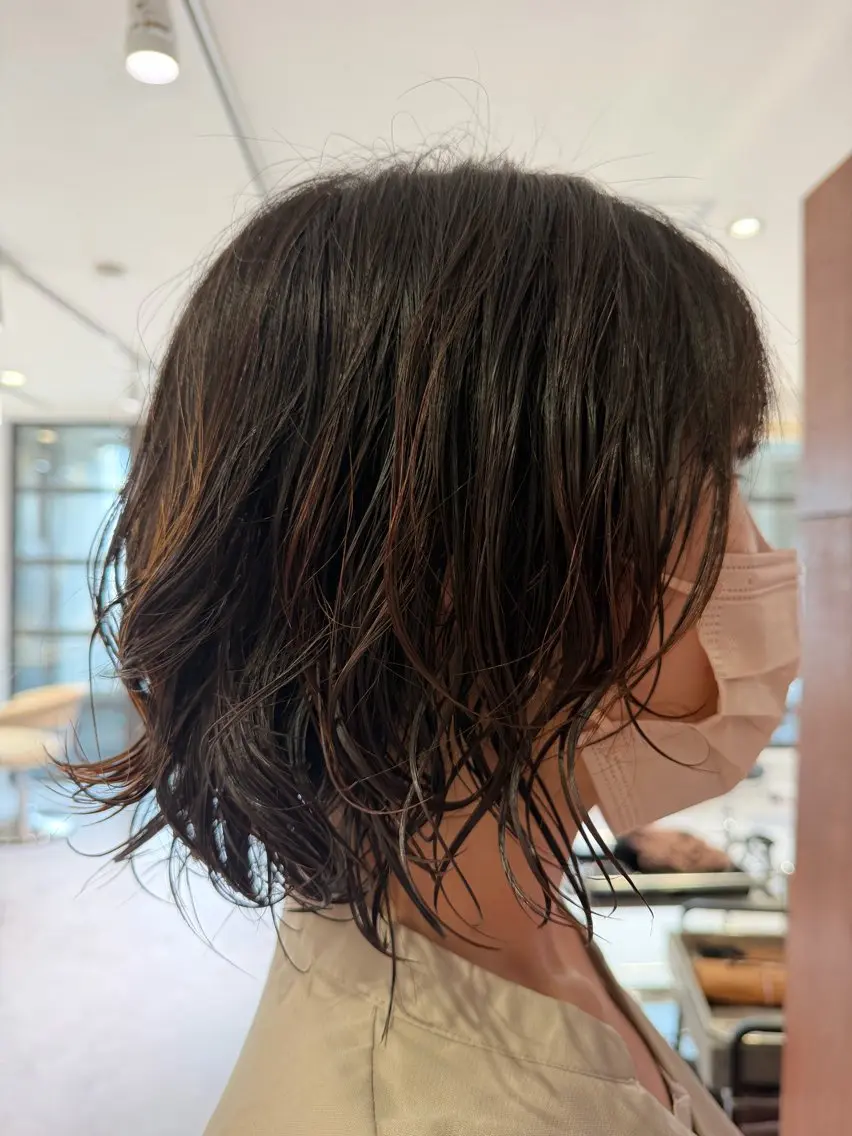 ミディアム パーマ カット パーマ 似合わせカット✂️ 大野✂️のヘアスタイル