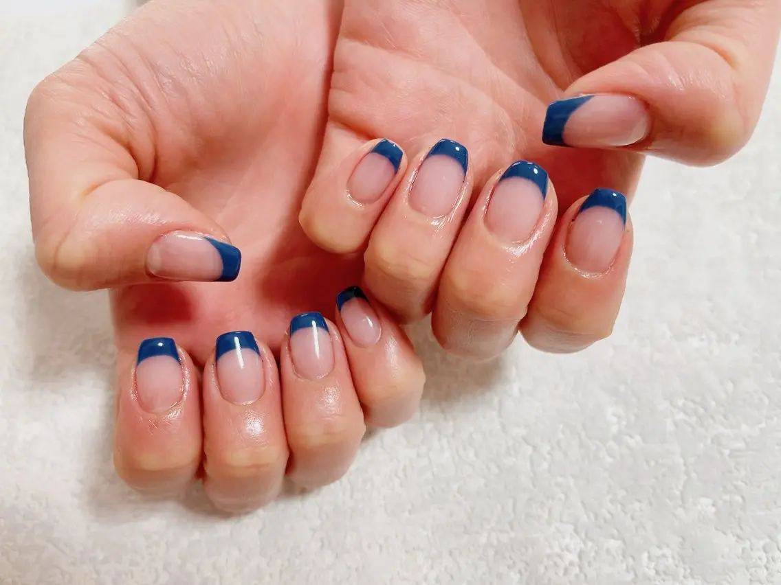 ネイル フレンチネイル ジェルネイル 韓国ネイル メンズネイル パラジェル kiki nail たまプラーザのネイルデザイン