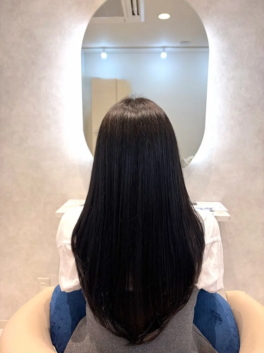 ロング カラー 黒髪 ブリーチ 髪質改善 ロング 縮毛矯正 カット ヘアカラー トリートメント 髪質改善/白髪染め ヘッドスパ/片岡良太のヘアスタイル