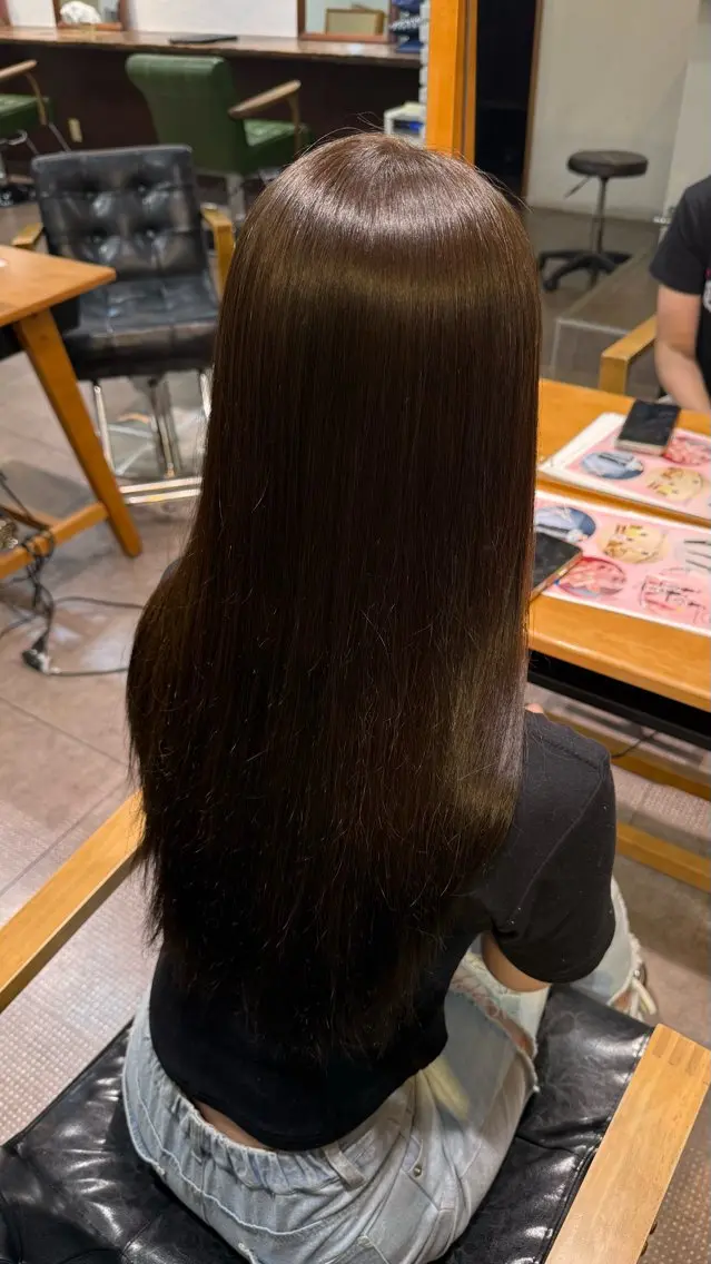 ロング カラー 西新出勤/ワンカラー はるなのヘアスタイル