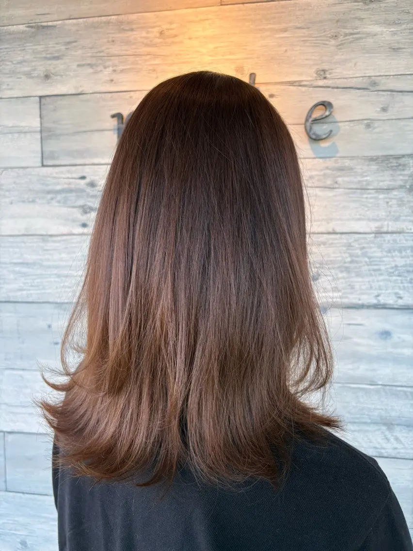 セミロング カット ヘアカラー Riche 🌀佐々木愛可🌀のヘアスタイル
