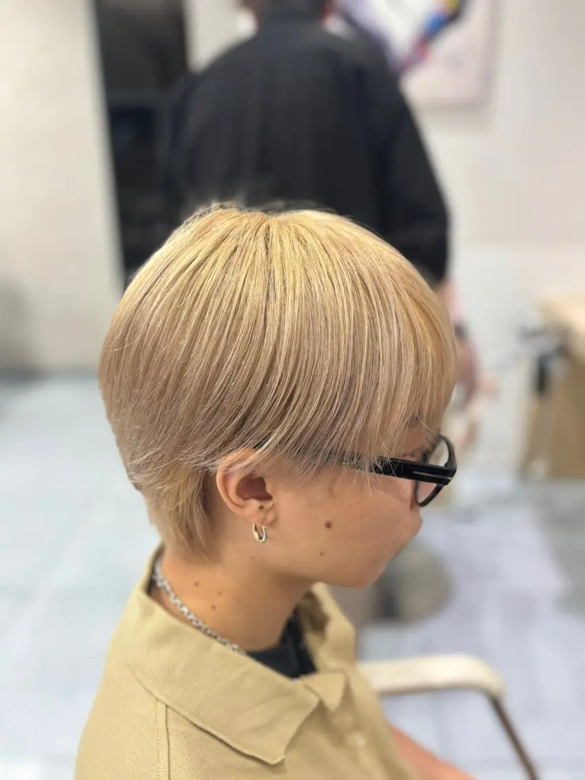 ショート カラー メンズ ヘアカラー メンズ特化韓国風 パーマスタイル/りんのヘアスタイル