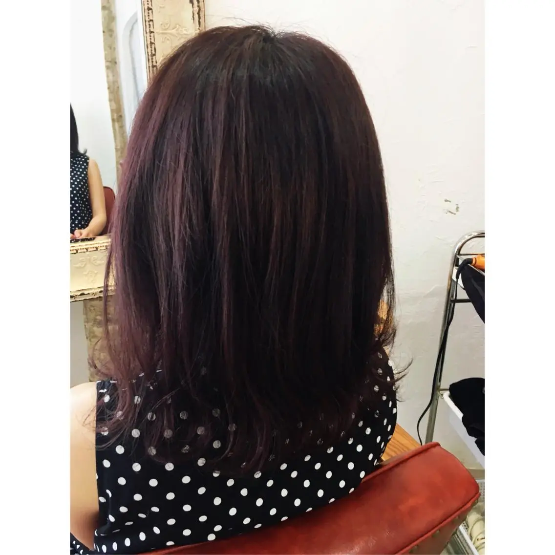 セミロング カラー ブリーチ バイオレットカラー fio マナミのヘアスタイル