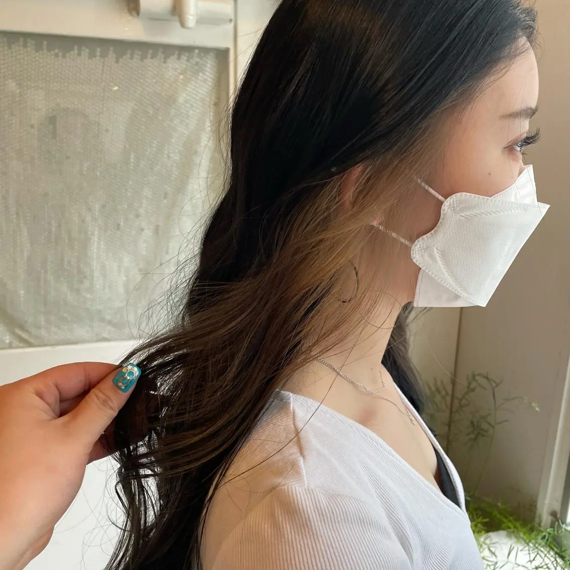 ロング カラー 北川 智海のヘアスタイル