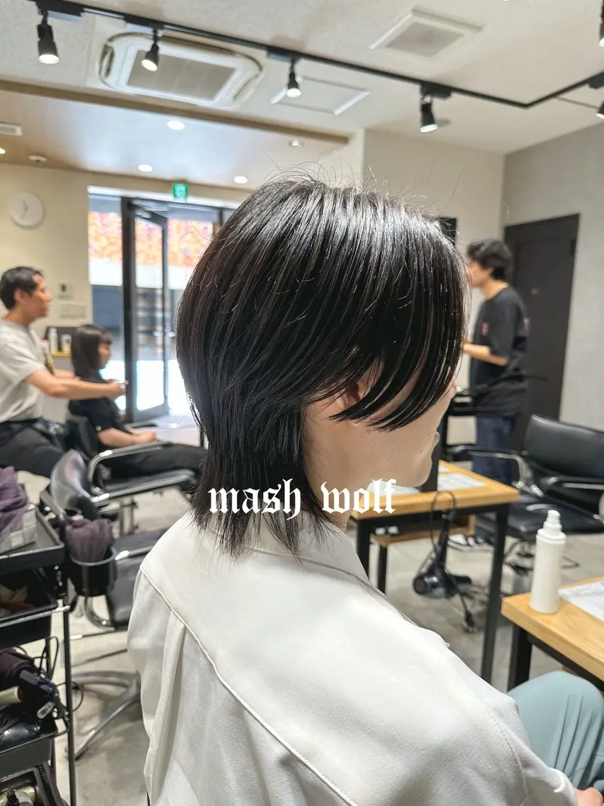 メンズ マッシュウルフ マッシュ メンズウルフカット ウルフカット メンズパーマ特化 🌟Gakutoのヘアスタイル