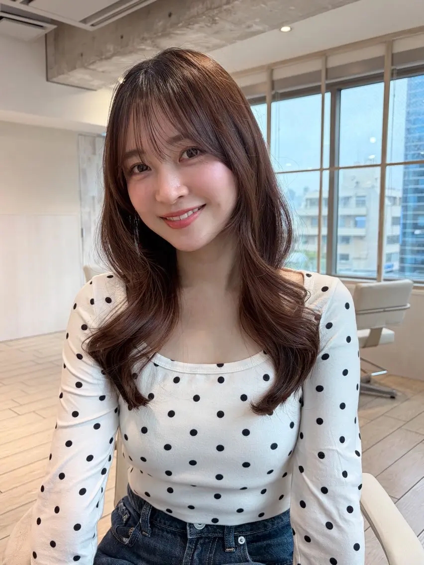 ロング カット ヘアカラー 似合わせカット⌇ヘア セット⌇A i🤍のヘアスタイル