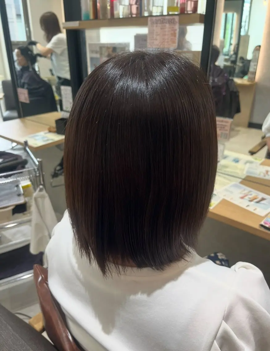 ショート カラー ヘアカラー 滝天芙音【艶カラー/ ブリーチなし/川越】のヘアスタイル