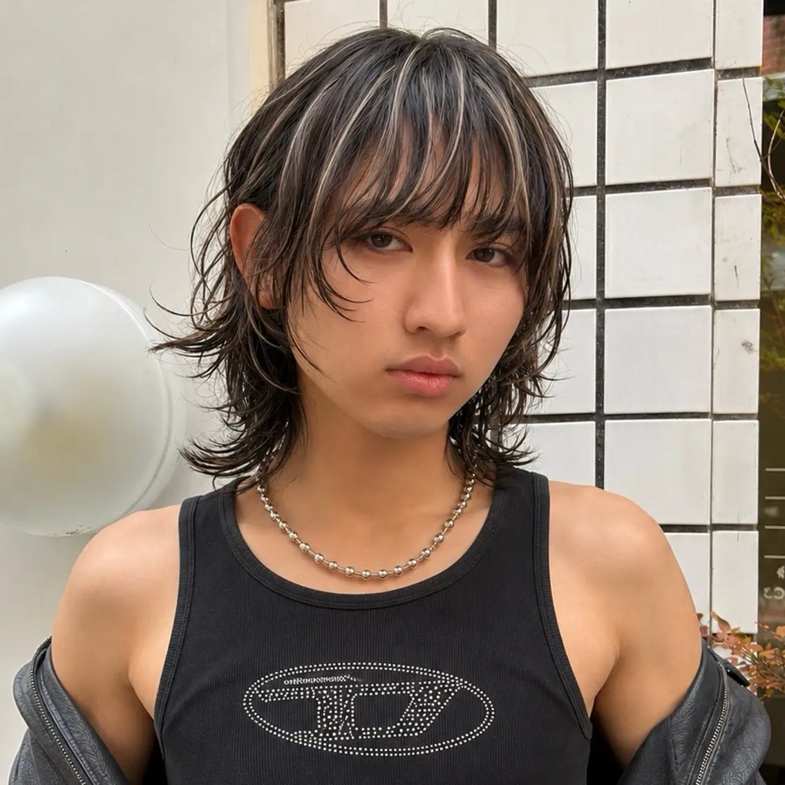 ミディアム ミディアムレイヤー 顔まわりレイヤー 顔周りカット ハッシュカット 韓国風ヘア カット ヘアカラー トリートメント ハイトーン/レイヤー カット/TAKEのヘアスタイル