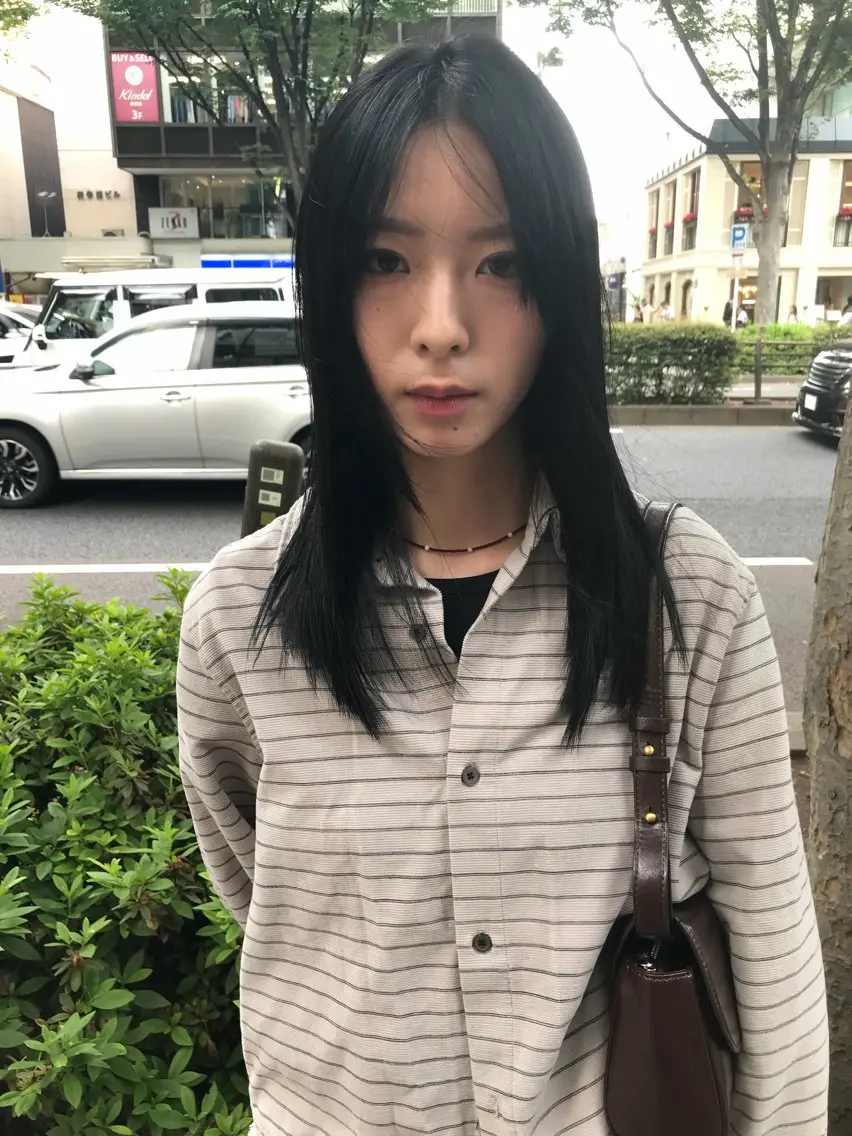 ミディアム カラー ヘアカラー トリートメント 赤み消しカラー/ ナチュラル/トモキのヘアスタイル