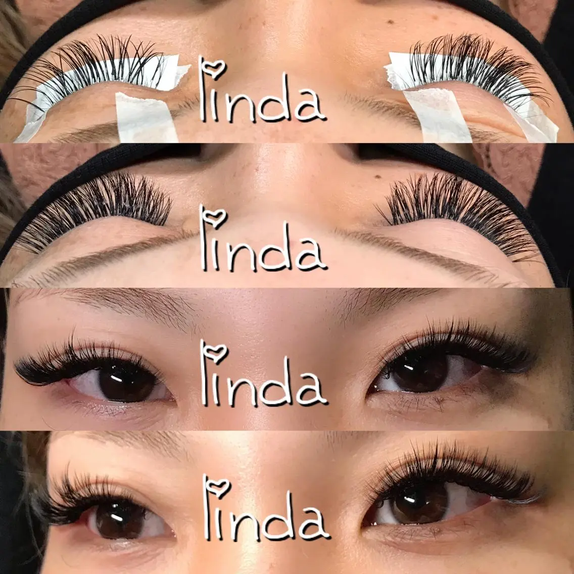 マツエク・マツパ 付け放題 ボリュームラッシュ linda lashesのマツエク・マツパデザイン