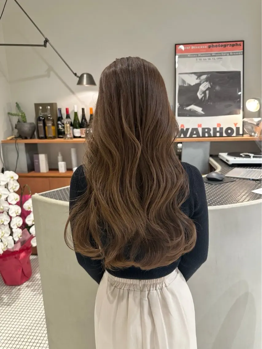 ロング カラー ヘアカラー トリートメント DRIP 名古屋駅のヘアスタイル