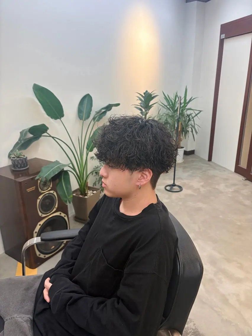 パーマ メンズ メンズパーマ 波巻きパーマ カット パーマ 中嶋 流生のヘアスタイル