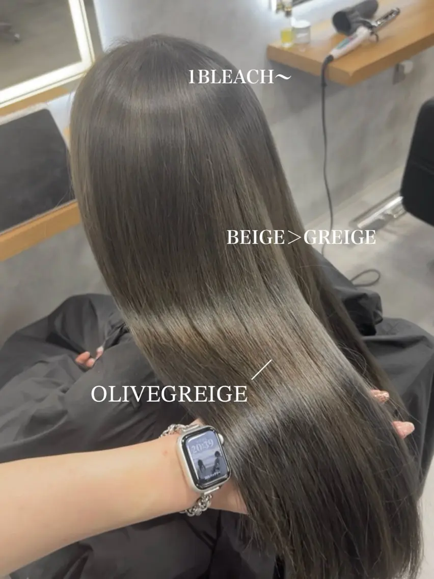 ロング カラー ヘアカラー ヘッドスパ ヘアセット 赤みなし ×透明感🫧YUNAのヘアスタイル