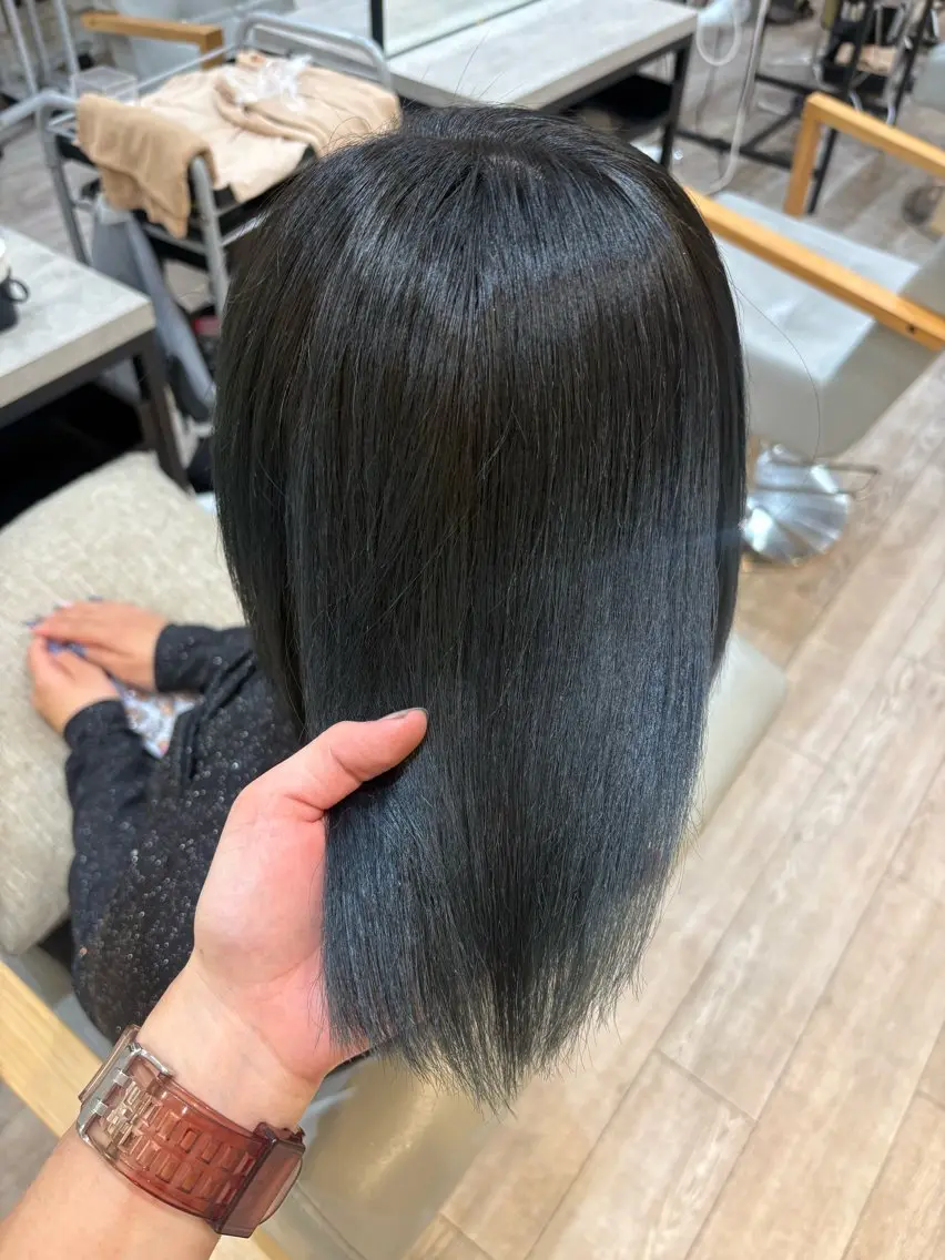 ミディアム ヘアカラー トリートメント 大木 唯月のヘアスタイル