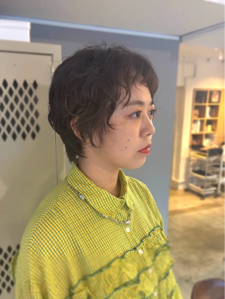 ショート カット パーマ 髪質改善/ヘアケア coiiはしもとはなのヘアスタイル