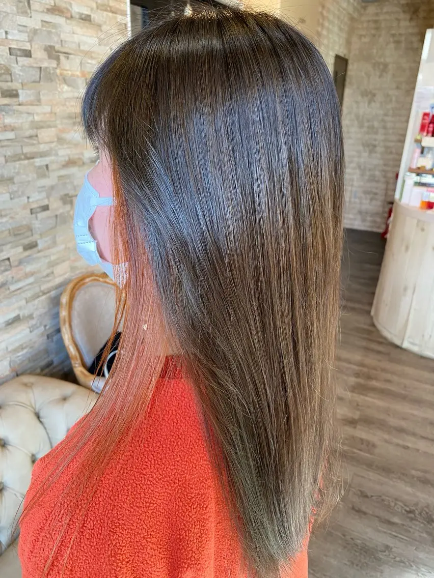 カラー オレンジ ヘアカラー サイトウ 南柏のヘアスタイル