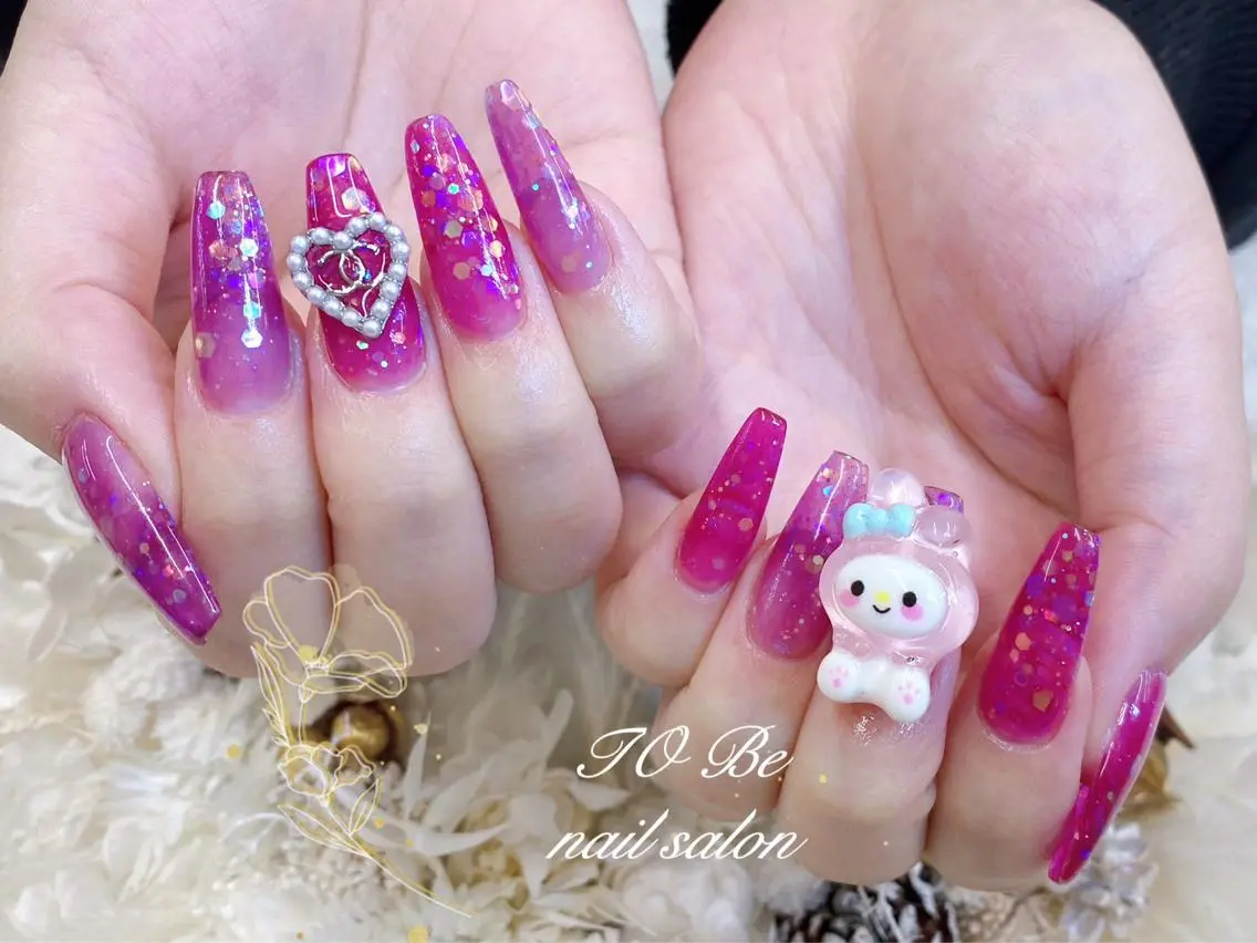ロング ネイル スカルプネイル ハンドネイル ハンドケア Nail Salon To Beのネイルデザイン