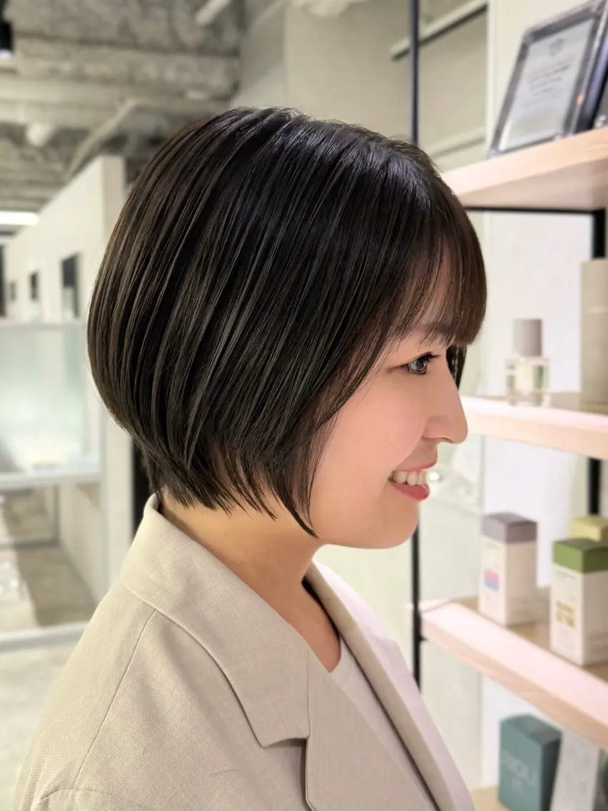 ショート ショートボブ ボブ くびれヘア ショートヘア 大阪梅田/ショート ボブ/イナバリヤトのヘアスタイル