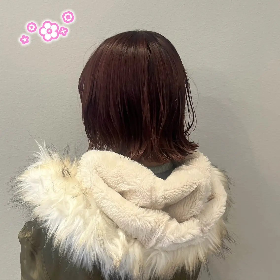 カラー ブリーチ ブラウンカラー レッドカラー カット ヘアカラー 顔周り/ガーリー /ヘアメ/あつはのヘアスタイル