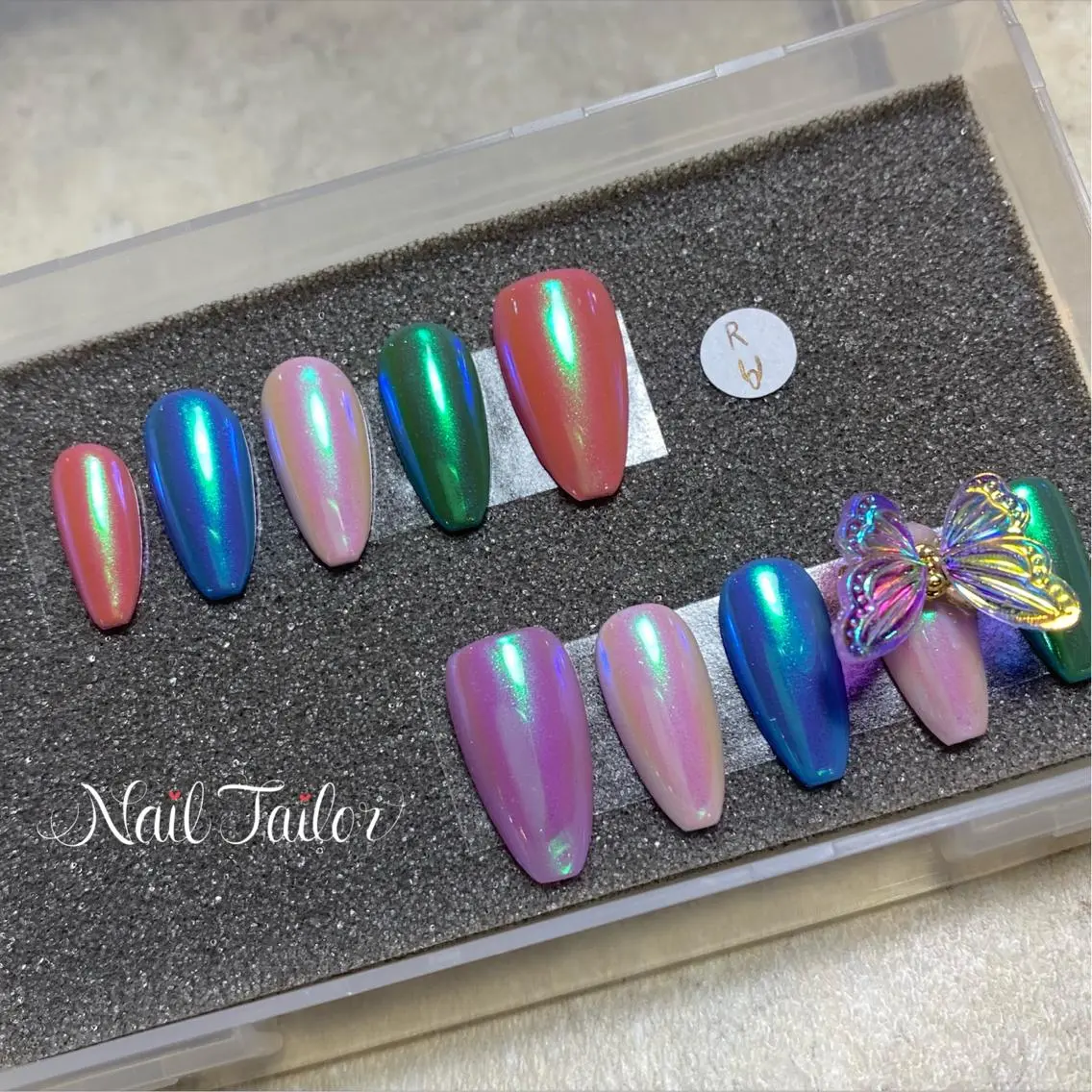 ネイル 長さ出し ジェルネイル ロングネイル ミラーネイル ネイルチップ ハンドネイル NailTailor ネイルテイラーのネイルデザイン