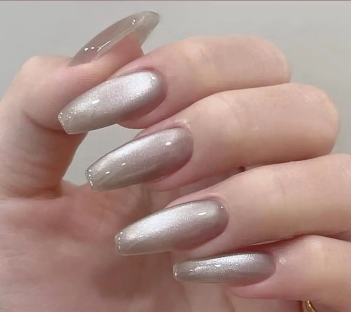 ネイル アートネイル オーロラネイル チークネイル フレンチネイル ガラスフレンチ 🎀🎀YooLi Nail Salonのネイルデザイン