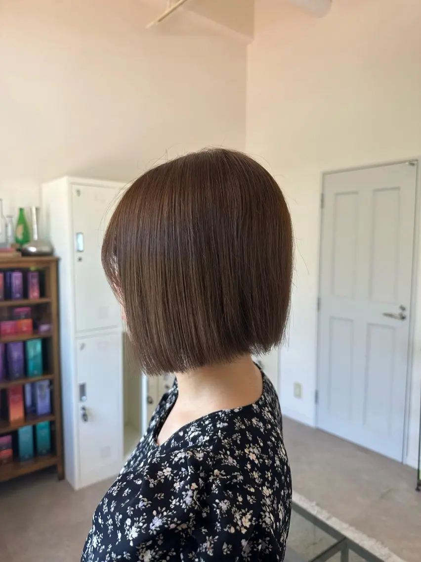 ミディアム ボブ カット ヘアカラー カットモデル募集中 🌟/田中 桜風のヘアスタイル