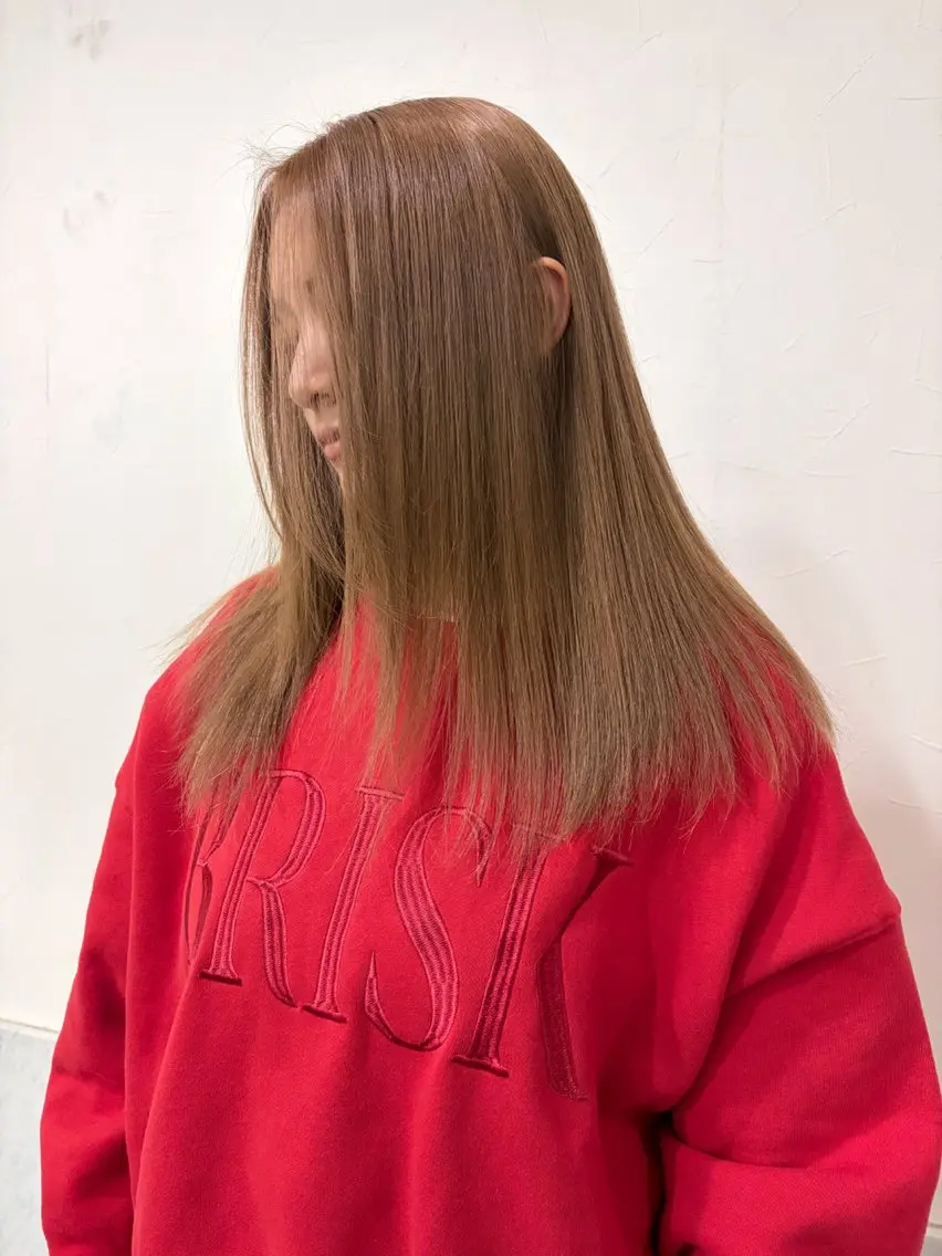 ロング カラー ベージュカラー ミルクティーベージュ ヘアカラー トリートメント 🫧ヒシダアキ taboo.i🫧のヘアスタイル
