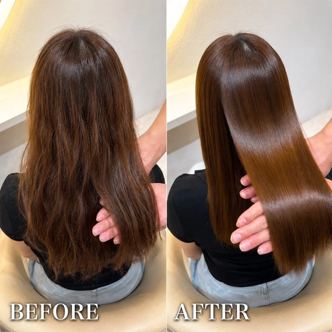 ロング カラー カット ヘアカラー 縮毛矯正 トリートメント 美髪縮毛矯正✨🫧 レイヤー川村利幸のヘアスタイル