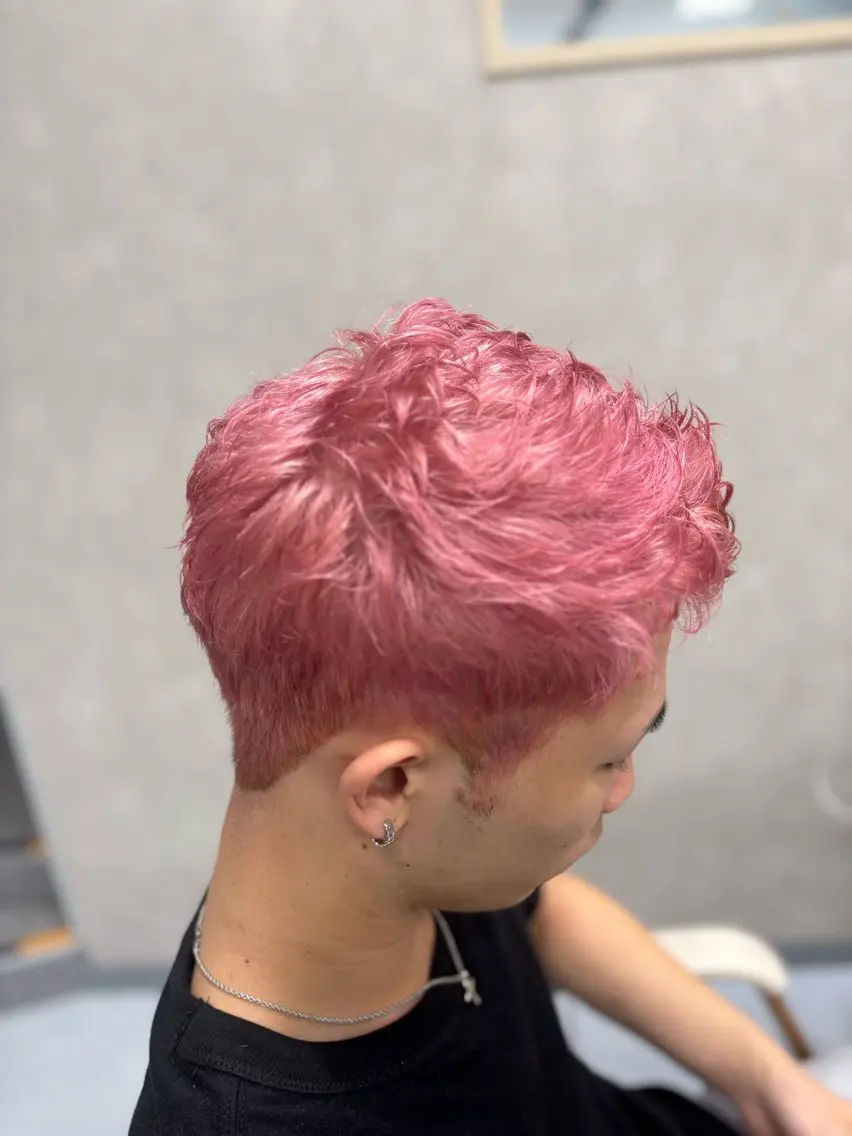 ショート カラー メンズ ヘアカラー メンズ特化韓国風 パーマスタイル/りんのヘアスタイル