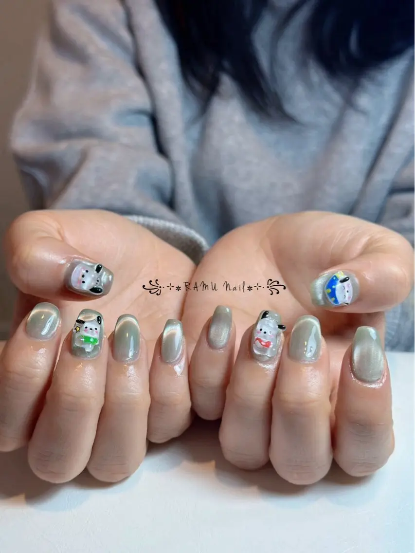 ネイル フレンチネイル 韓国ネイル シンプルネイル ネイルチップ ワンホンネイル ハンドネイル RAMU Nail 恵比寿店のネイルデザイン