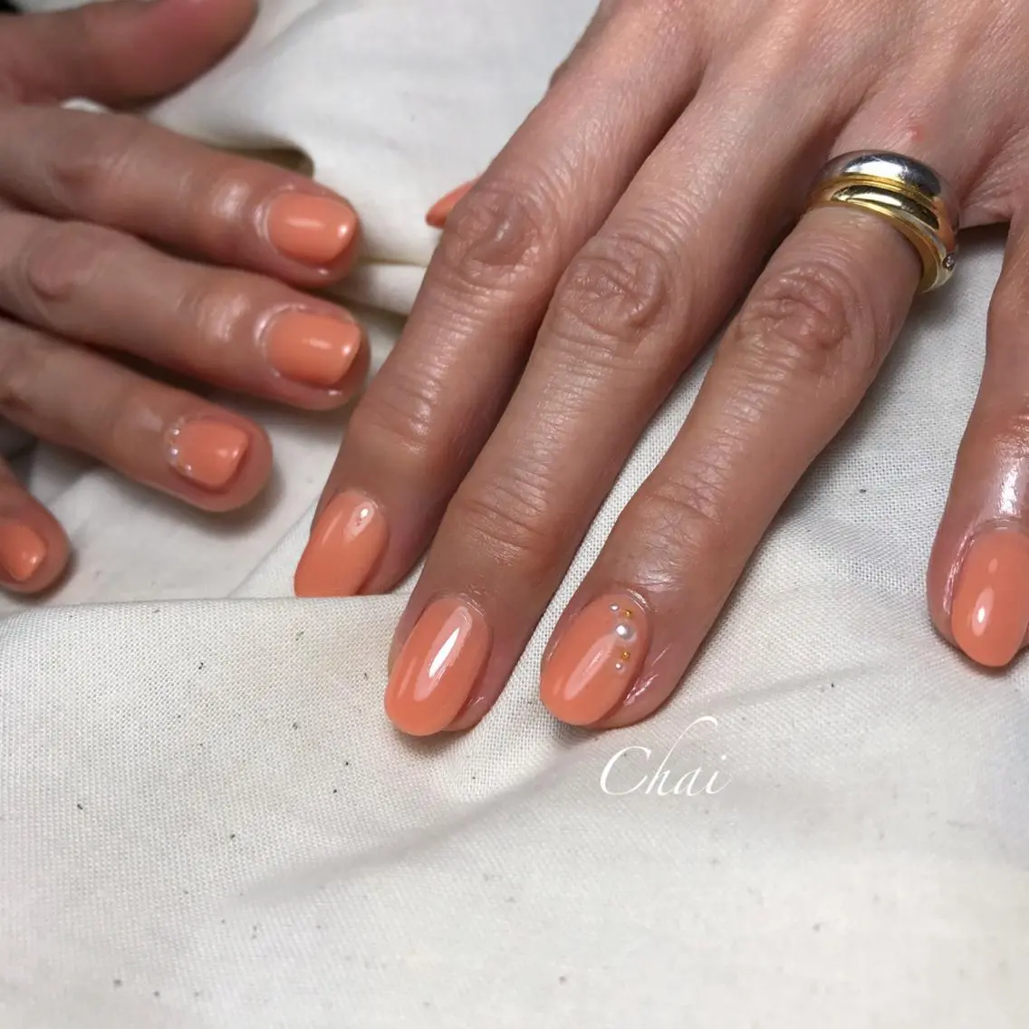 ネイル ストーンネイル chai nail &  eye📍鶴橋のネイルデザイン