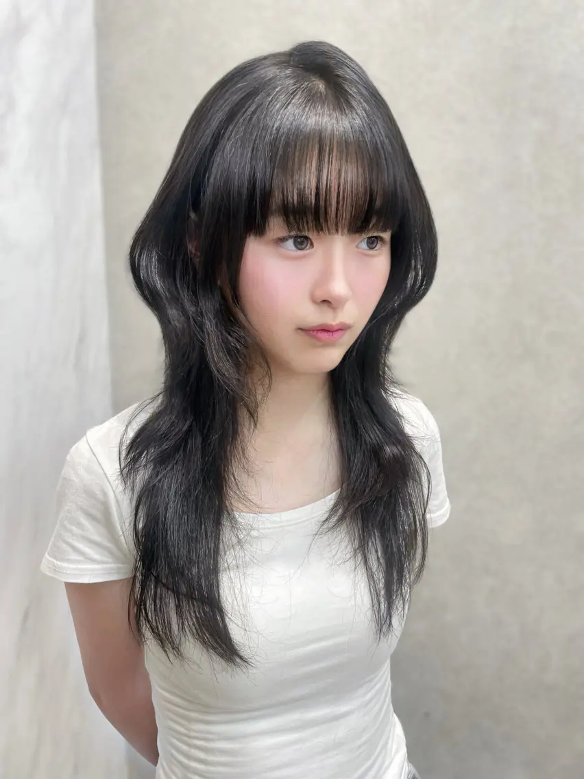 セミロング カット MOE 福岡韓国ヘア✧︎のヘアスタイル