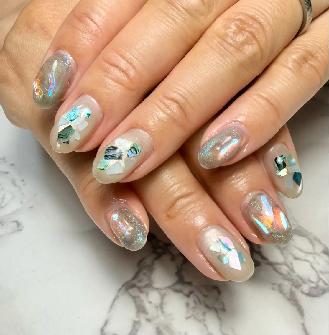 ネイル アートネイル チークネイル フラッシュネイル フラッシュマグ フレンチネイル Mai’s nailのネイルデザイン