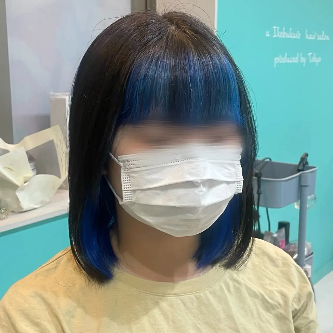 ショート カラー ブルーカラー インナーカラー デザインカラー/ ボブ/Natsukiのヘアスタイル