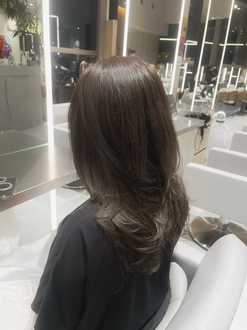 ロング レイヤーカット カット 🎀縮毛矯正/ボブ /渋谷/MIKI🎀のヘアスタイル