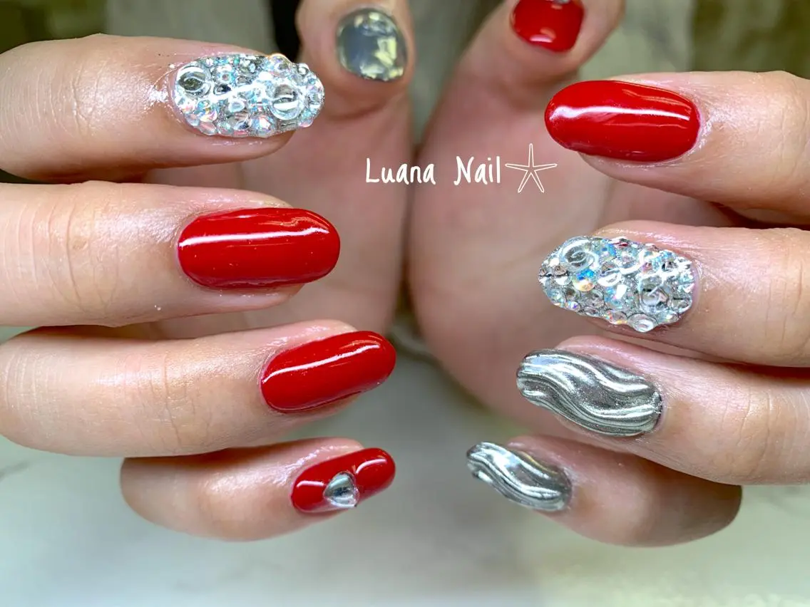 ネイル ミラーネイル ハンドネイル BeauJu by Luana Nailのネイルデザイン