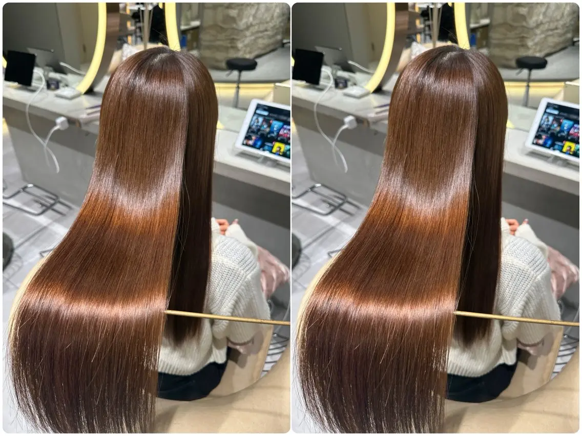 ロング カット 縮毛矯正 トリートメント ゆーだい🇰🇷韓国 🇰🇷×髪質改善のヘアスタイル