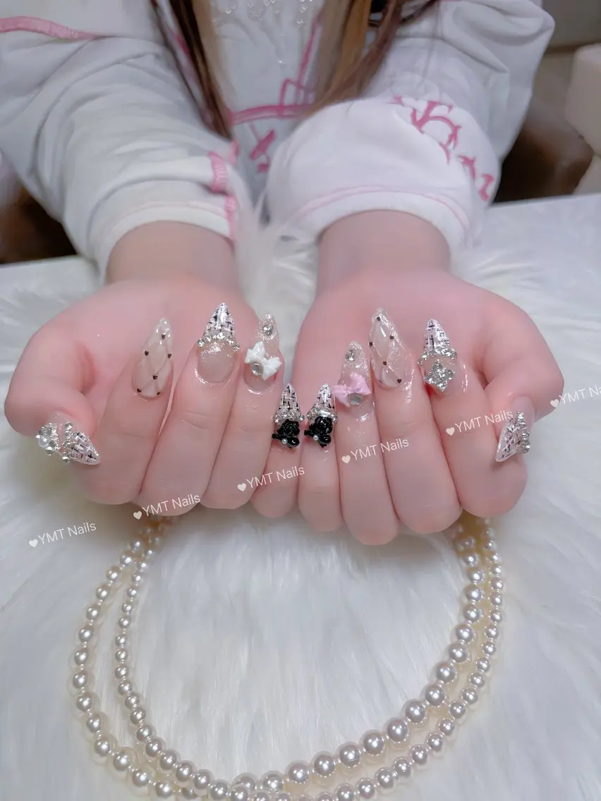 ネイル 長さ出し フットネイル ジェルネイル 韓国ネイル マグネットネイル ハンドネイル YMT NailStudioのネイルデザイン