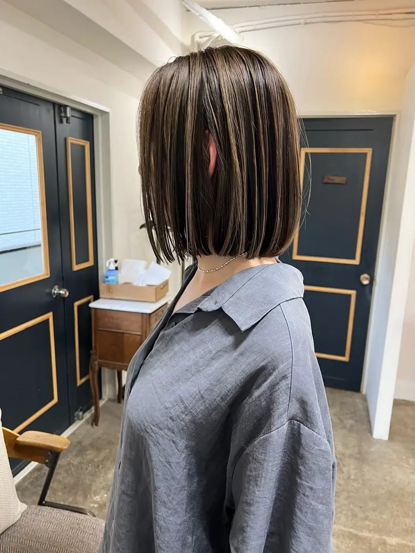ショート カラー ボブ カット ヘアカラー トリートメント takada kohのヘアスタイル