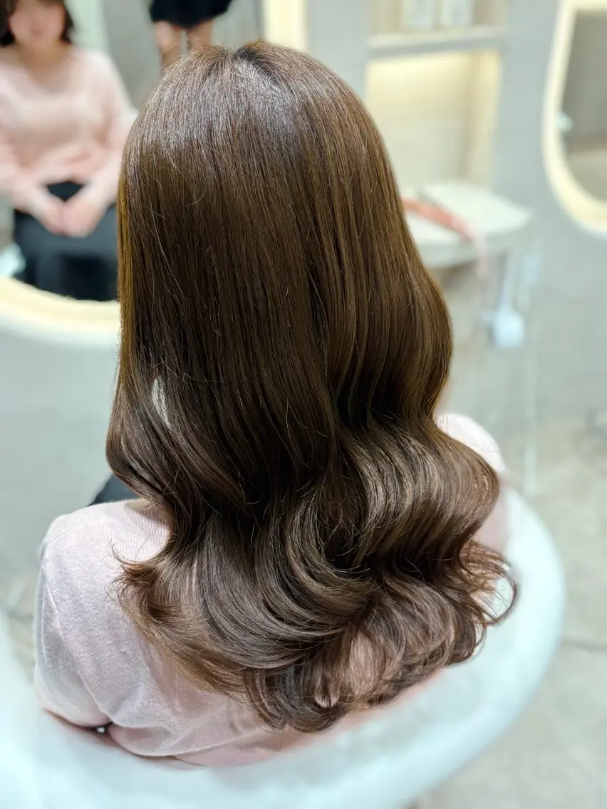 ロング カット ヘアセット 上品♡韓国レイヤー 🤍のの🤍のヘアスタイル