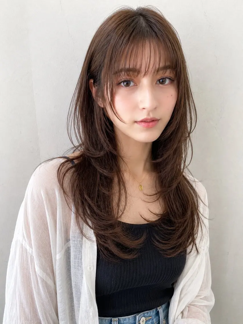 ロング カラー カット ヘアカラー トリートメント ヘッドスパ "オトナ髪”/ LAKA TOCCAのヘアスタイル