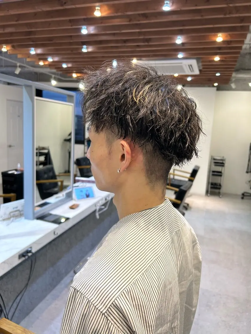 パーマ メンズ Agu peachのヘアスタイル