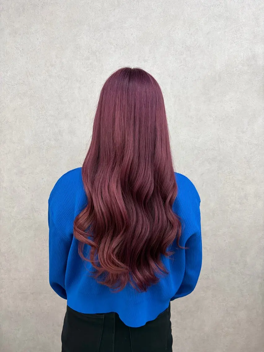 ロング カラー ブリーチ ダブルカラー 倉澤 愛理のヘアスタイル