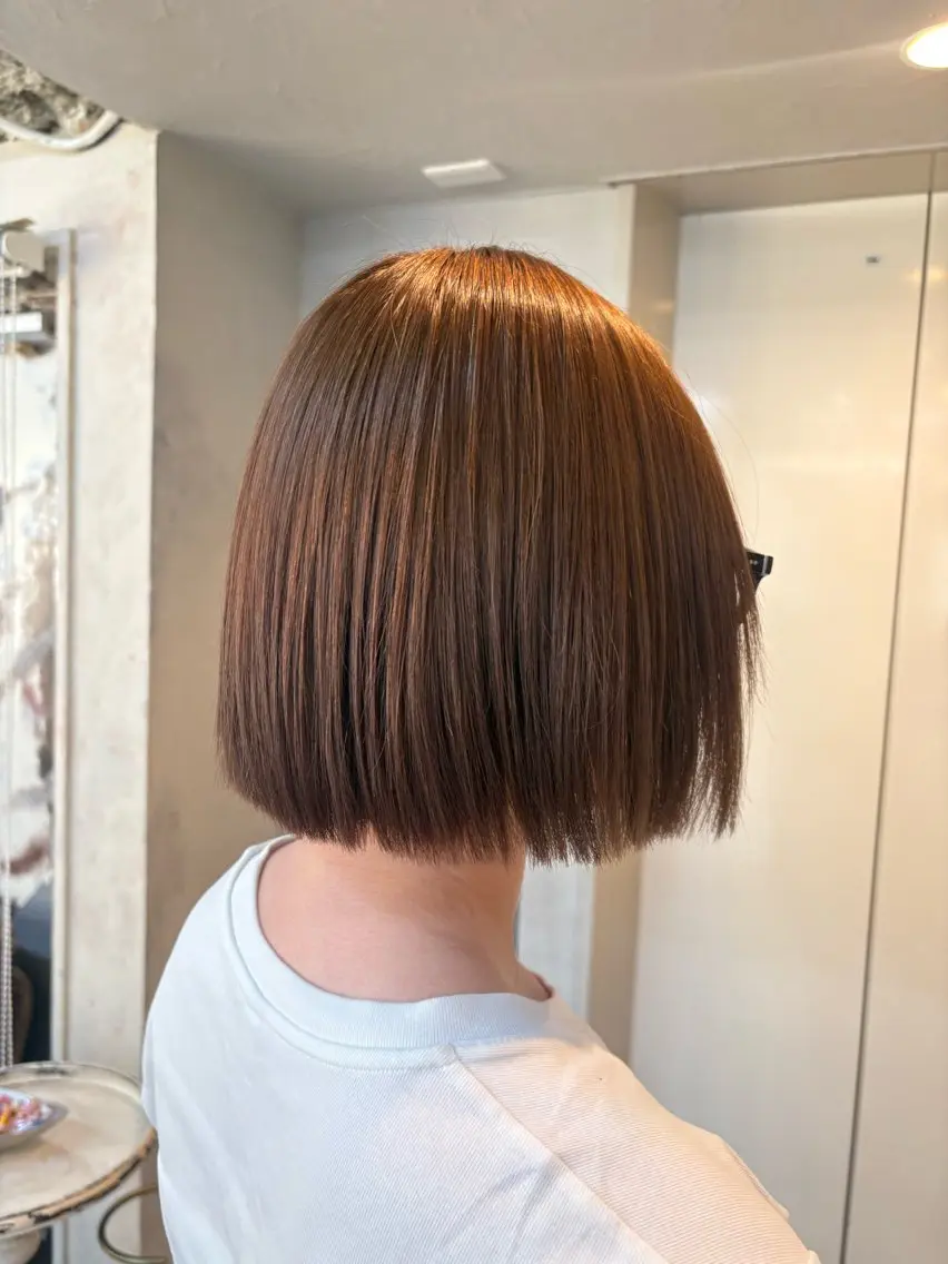 ミディアム ヘアカラー シモイケ ルアのヘアスタイル