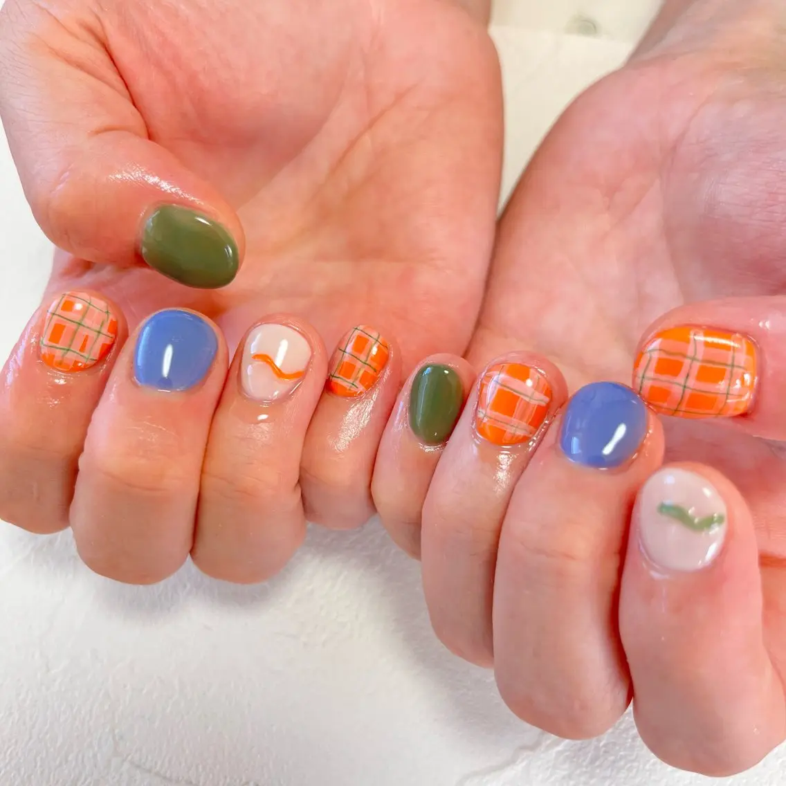 ネイル ジェルネイル ワンカラーネイル ショートネイル ハンドネイル tamu nail 金町のネイルデザイン