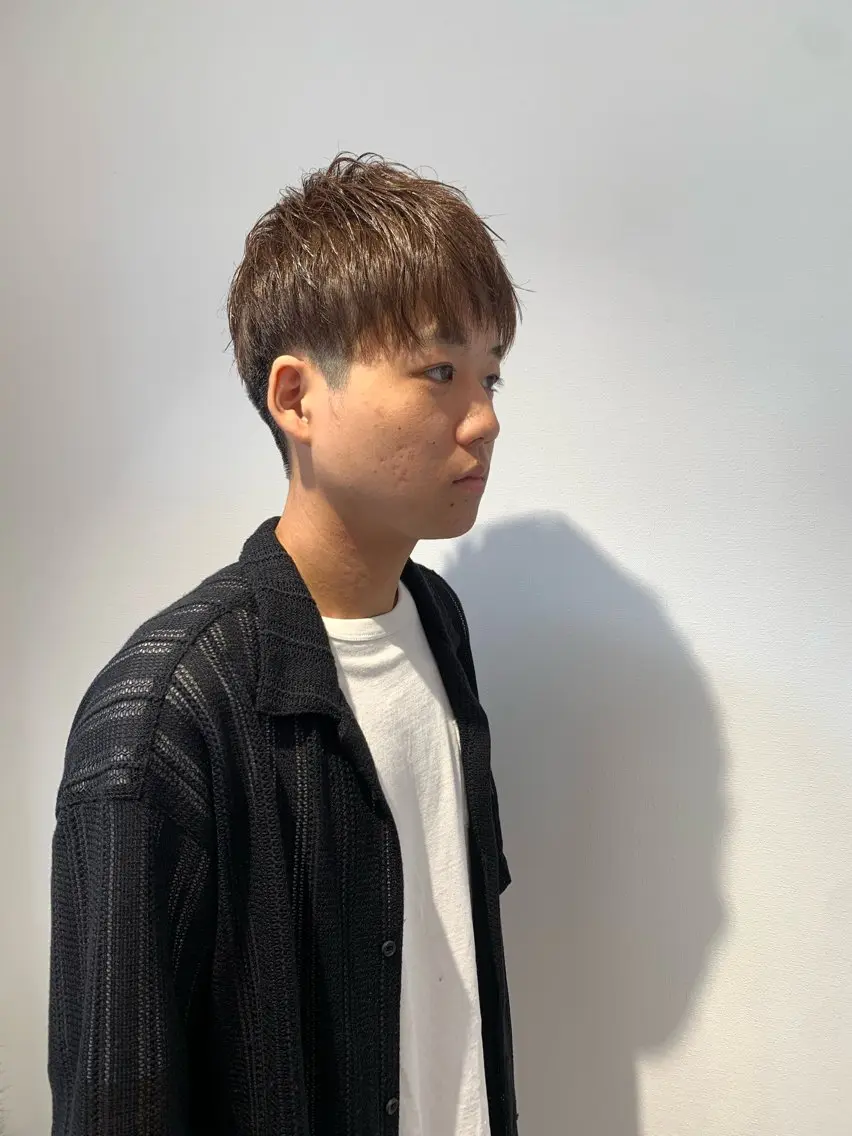 ショート カラー メンズ カット ヘアカラー 🌱脱白髪染め特化 🌱岡田将英のヘアスタイル