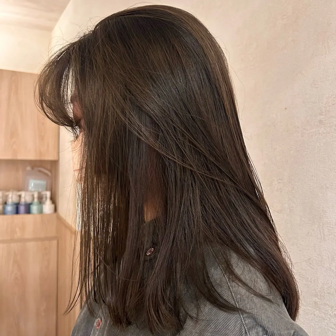 セミロング カラー ヘアカラー 透明感カラー🍃 /YUKAのヘアスタイル