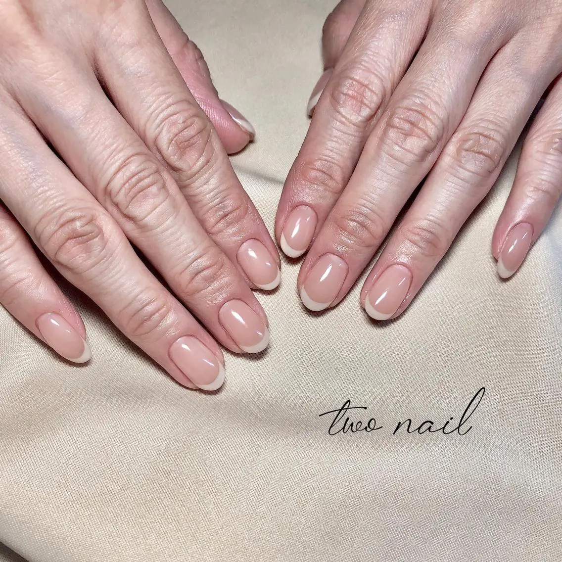 ネイル アートネイル ブラウン フットネイル ハート ニュアンスネイル two nailのネイルデザイン