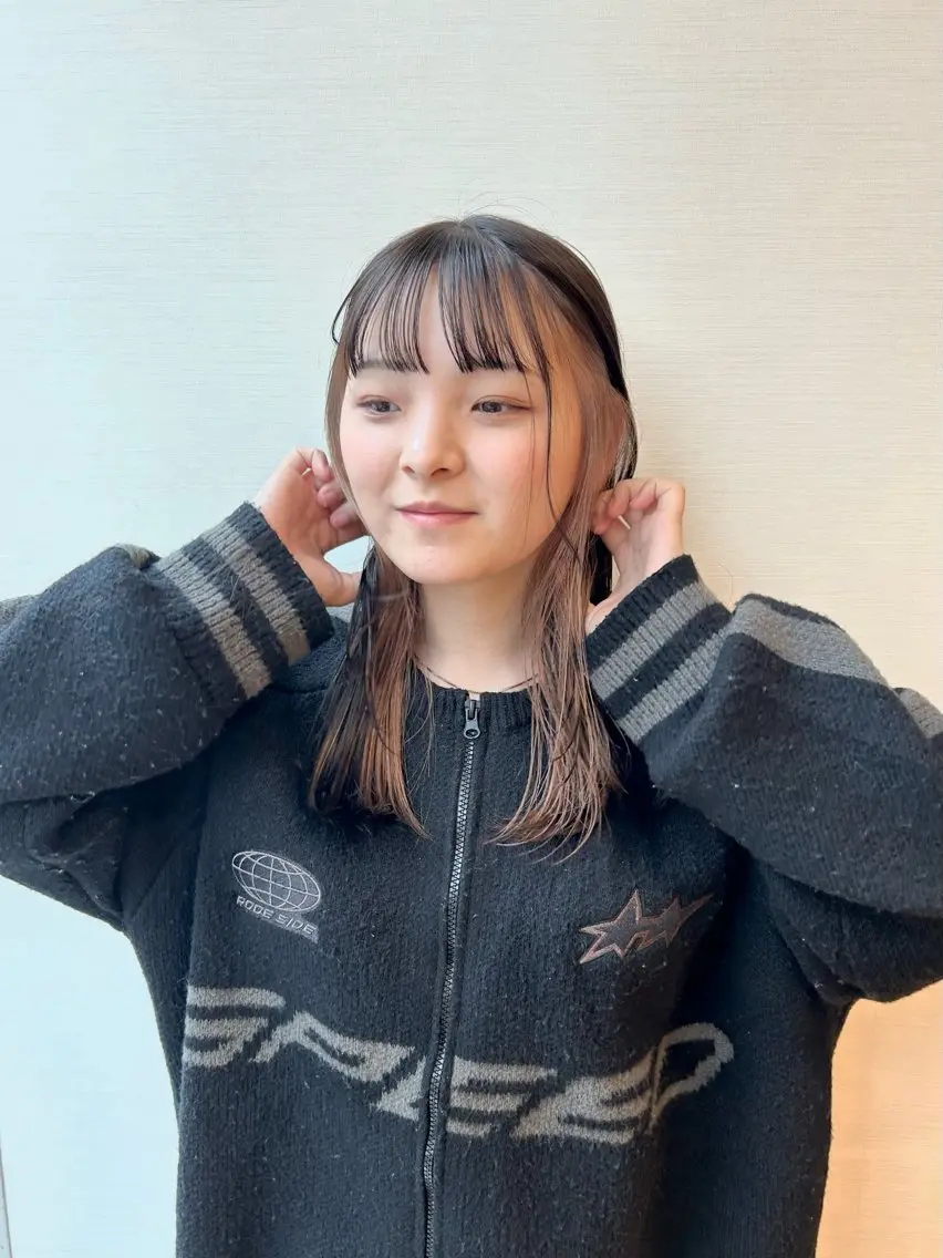 ミディアム ヘアカラー ミ ユのヘアスタイル