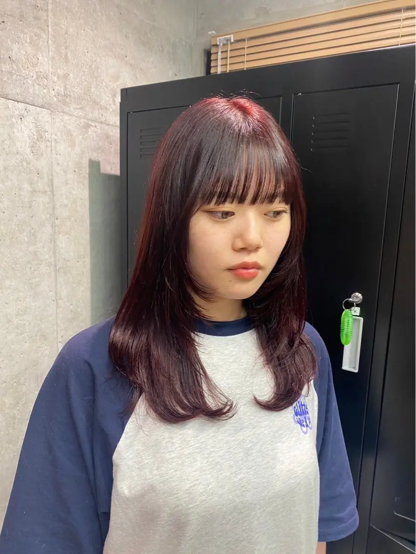 【ブリーチ無し】ダブルカラー💜🧡の写真